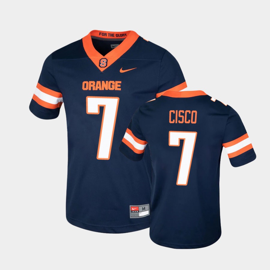 Men's Syracuse Orange #7 Andre Cisco Nike Navy College Football Jersey