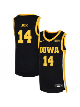 Men Iowa Hawkeyes #14 Peter Jok Nike 2020 Black Alumni College Basketball Jersey