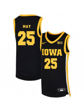 Men Iowa Hawkeyes #25 Eric May Nike 2020 Black Alumni College Basketball Jersey