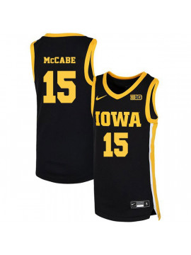 Men's Iowa Hawkeyes #15 Zach McCabe Nike 2020 Black Alumni College Basketball Jersey