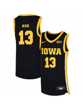 Men Iowa Hawkeyes #13 Austin Ash Nike 2020 Black Alumni College Basketball Jersey
