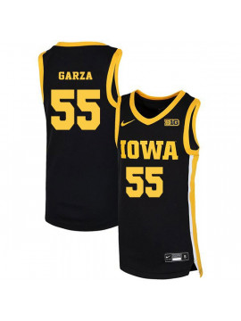 Men's Iowa Hawkeyes #55 Luka Garza Nike 2020 Black Alumni College Basketball Jersey