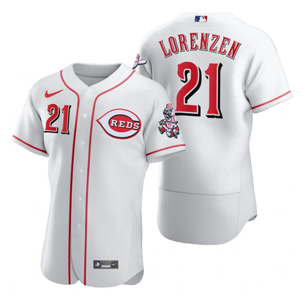 Men's Cincinnati Reds #21 Michael Lorenzen Nike White Home Flex Base Player Jersey
