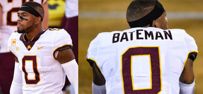 Men's Minnesota Golden Gophers #0 Rashod Bateman 2020 White Nike NCAA College Football Jersey