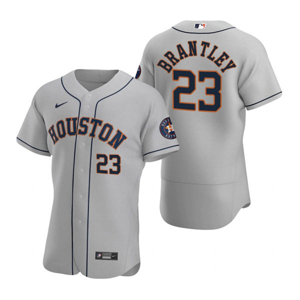 Men's Houston Astros #23 Michael Brantley Nike Gray Road Flexbase Jersey