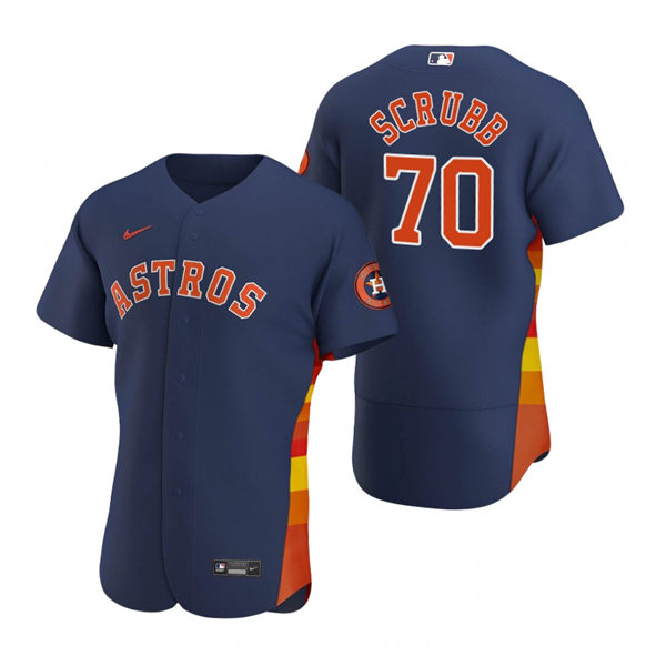 Men's Houston Astros #70 Andre Scrubb Nike Navy Alternate Flexbase Jersey
