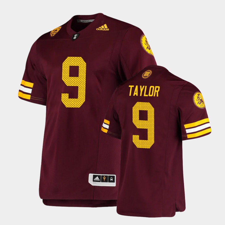 Men's Arizona State Sun Devils #9 D.J. Taylor Adidas Maroon Retro 1975 Throwback Football Jersey