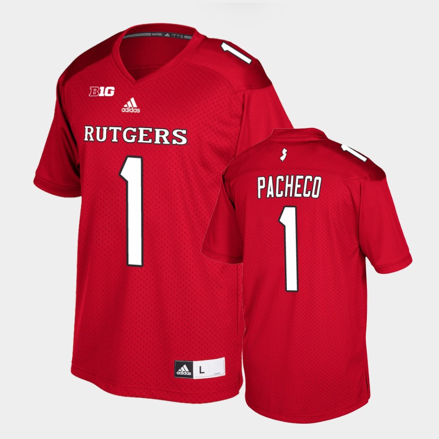 Men's Youth Rutgers Scarlet Knights #1 Isaih Pacheco Scarlet Adidas College Football Jersey