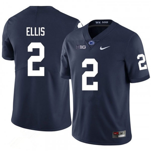 Men's Penn State Nittany Lions #2 Keaton Ellis Nike Navy with Name College Football Jersey 