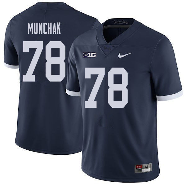 Men's Penn State Nittany Lions Retired Player #78 Mike munchak Nike Navy Retro Limited Football Jersey