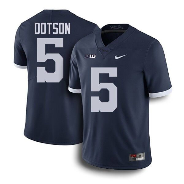 Men's Penn State Nittany Lions #5 Jahan Dotson Nike Navy Retro Limited Football Jersey