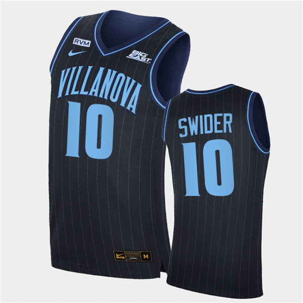 Mens Villanova Wildcats #10 Cole Swider Stitched Nike 2020 Navy College Basketball Jersey