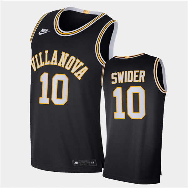 Mens Villanova Wildcats #10 Cole Swider Stitched Nike Navy Retro Basketball Jersey 