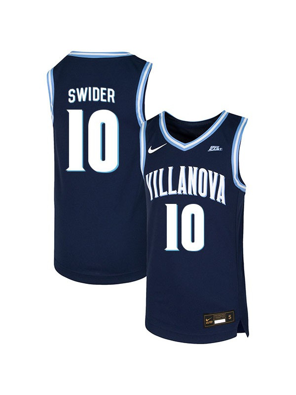 Mens Villanova Wildcats #10 Cole Swider Nike 2018 Navy College Basketball Game Jersey