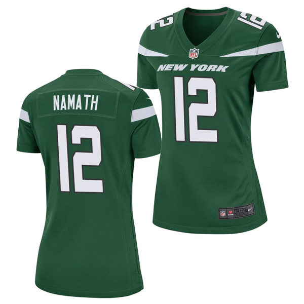 Women's New York Jets Retired Player #12 Joe Namath  Nike Gotham Green Limited Jersey