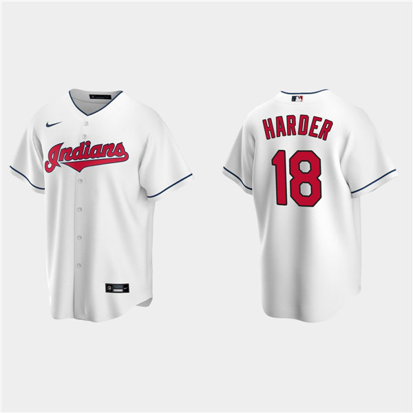 Men's Cleveland Stitched White Nike MLB Cool Base Jersey