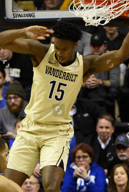 Men's Vanderbilt Commodores #15 Nike 2020 Gold College Game Basketball Jersey
