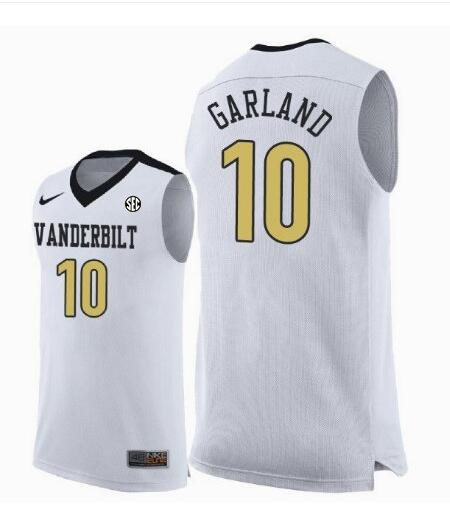 Men's Vanderbilt Commodores #10 Myles Stute Nike 2020 White Gold College Game Basketball Jersey