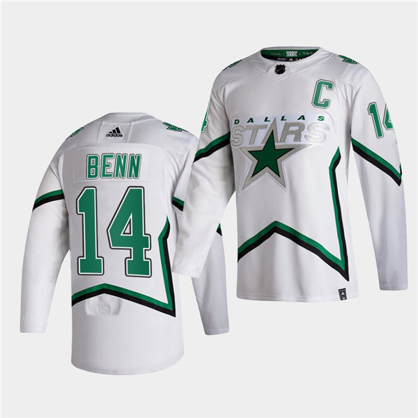 Youth Dallas Stars #14 Jamie Benn Adidas 2021 Reverse Retro Jersey