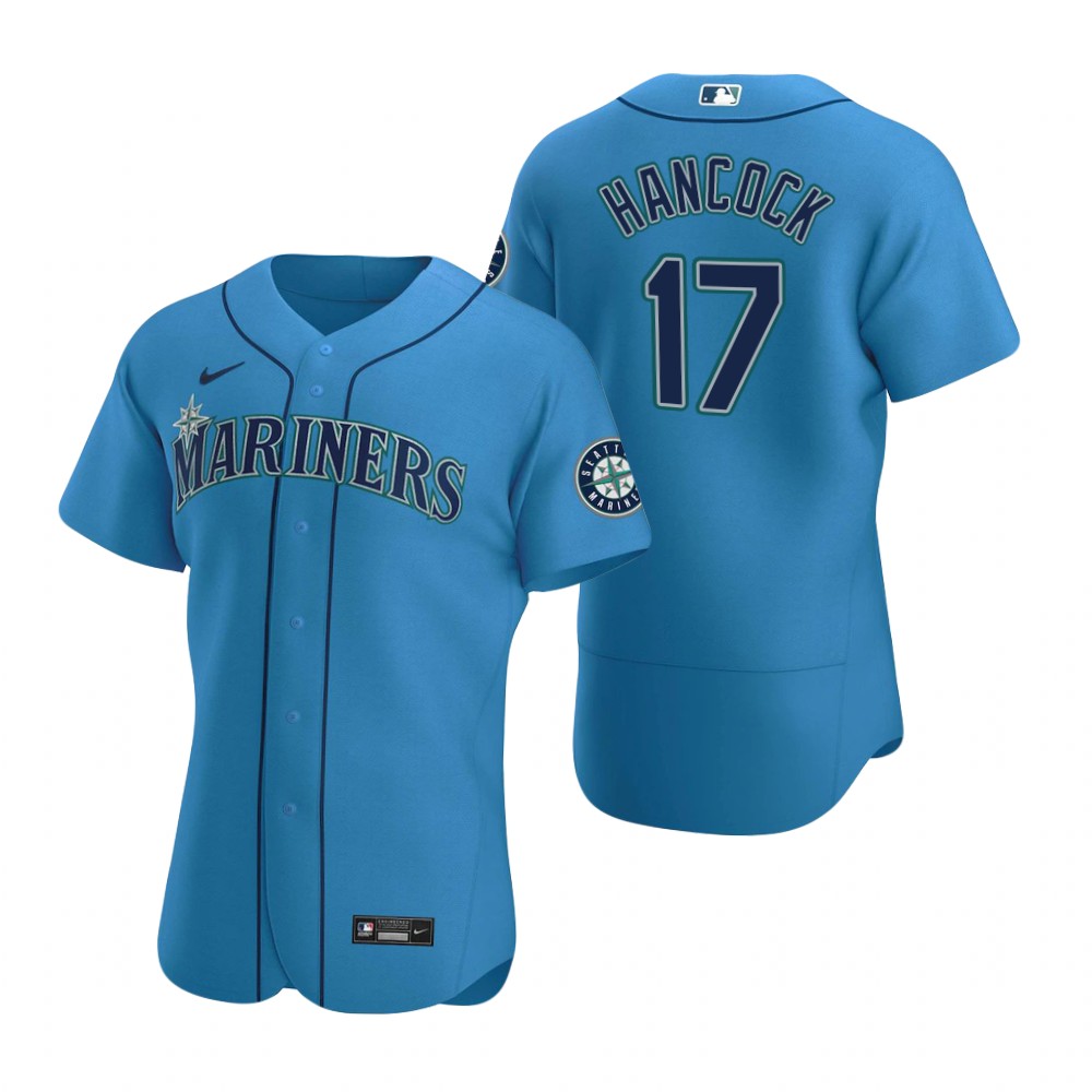 Men's Seattle Mariners #17 Emerson Hancock Stitched Nike Royal Alternate FlexBase Jersey