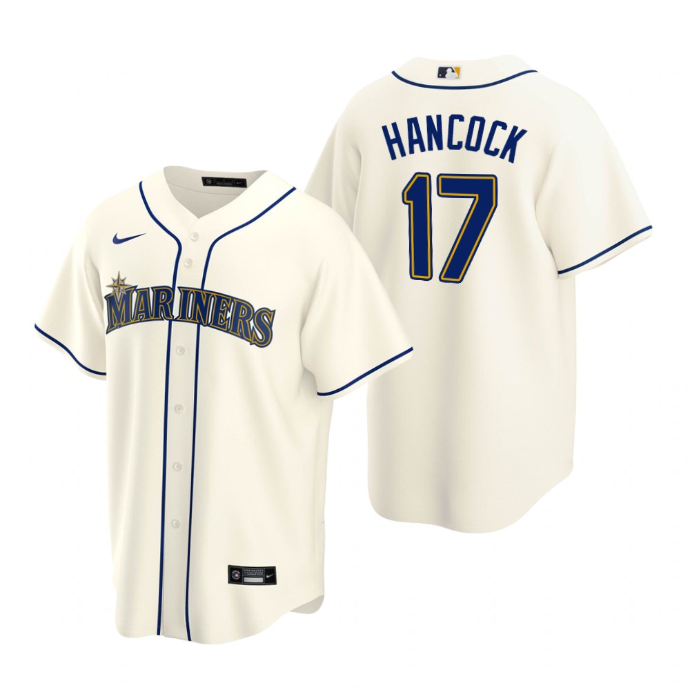 Men's Seattle Mariners #17 Emerson Hancock Nike Cream Alternate Cool Base Jersey