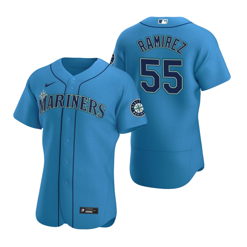 Men's Seattle Mariners #55 Yohan Ramirez Stitched Nike Royal Alternate FlexBase Jersey