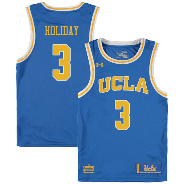 Mens UCLA Bruins #3 Aaron Holiday Royal Under Armour College Basketball Jersey