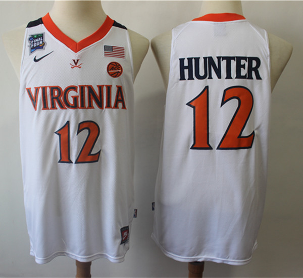 Mens Virginia Cavaliers #12 De'Andre Hunter Nike 2019 White College Basketball Jersey