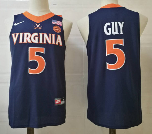 Mens Virginia Cavaliers #5 Kyle Guy Nike 2019 Navy College Basketball Jersey
