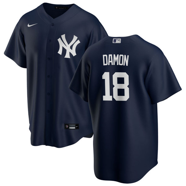 Mens New York Yankees Retired Player #18 Don Larsen Nike Navy Alternate Cool Base Jersey