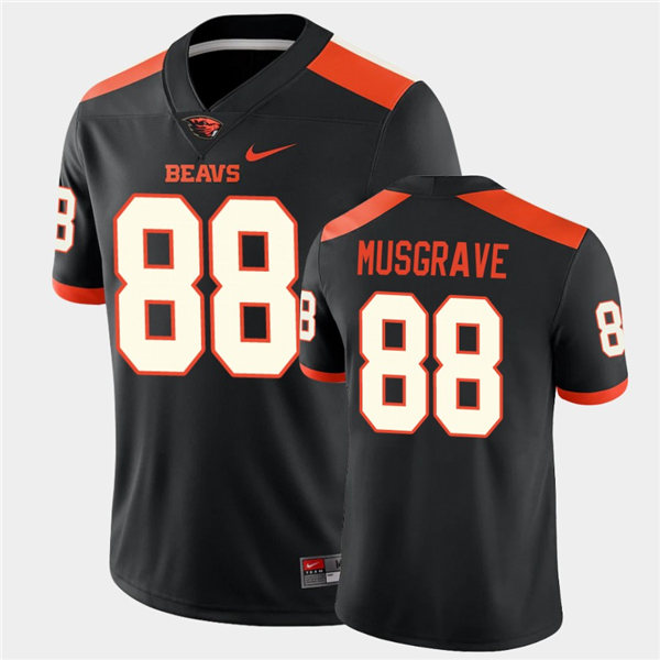 Mens Oregon State Beavers #88 Luke Musgrave Stitched Nike Black NCAA College Football Game Jersey