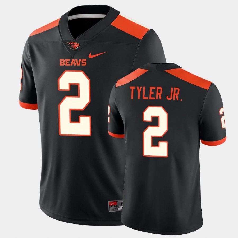 Mens Oregon State Beavers #2 Calvin Tyler Jr. Stitched Nike Black NCAA College Football Game Jersey