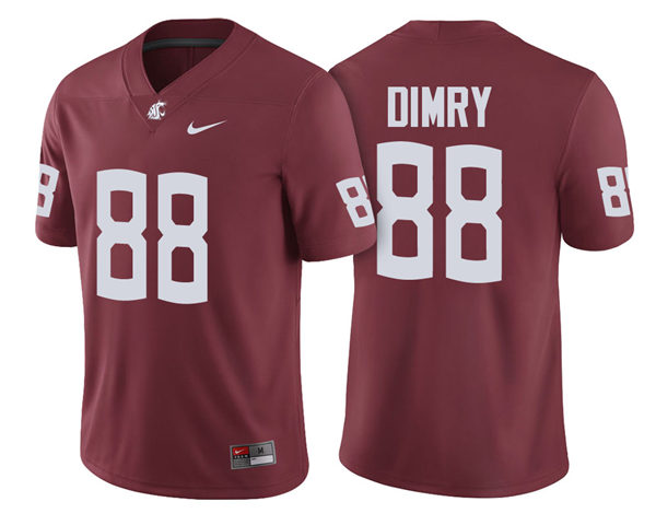 Mens Washington State Cougars #88 CJ Dimry Nike Crimson College Football Game Jersey