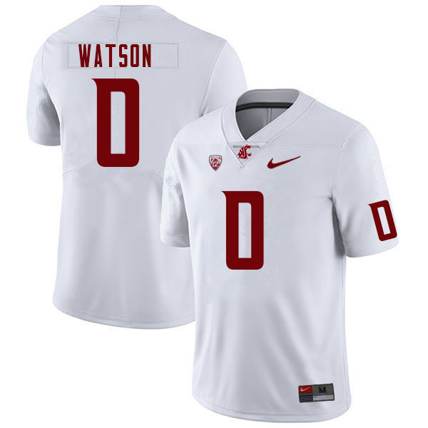 Mens Washington State Cougars #0 Jaylen Watson Nike White College Football Game Jersey