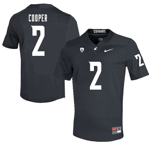 Mens Washington State Cougars #2 Cammon Cooper Nike Charcoal College Football Game Jersey