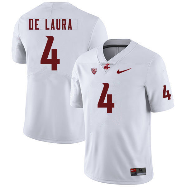 Mens Washington State Cougars #4 Jayden de Laura Nike White College Football Game Jersey