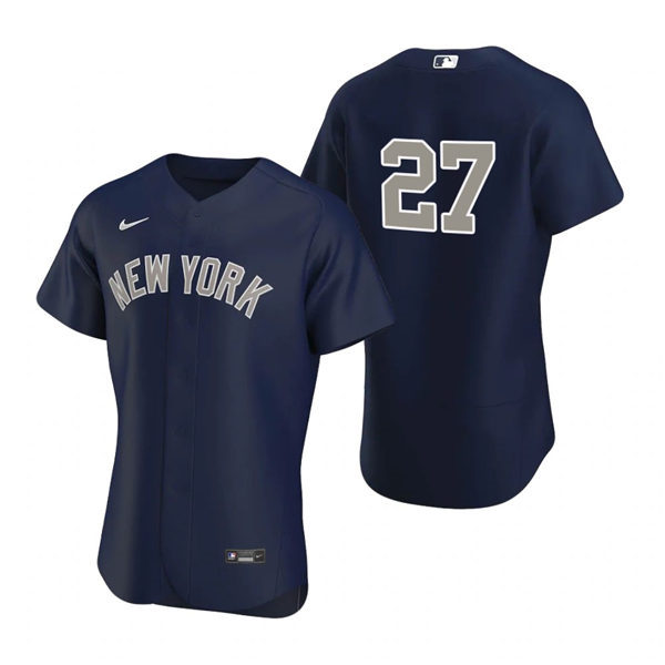 Mens New York Yankees #27 Giancarlo Stanton Nike Navy Alternate 2nd New ...