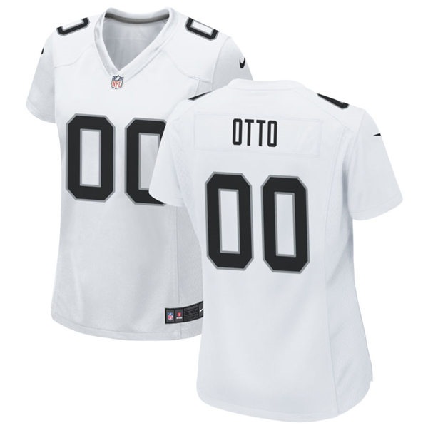 Womens Las Vegas Raiders Retired Player #00 Jim Otto Nike White Vapor Limited Jersey  