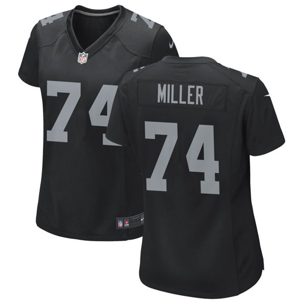 Womens Las Vegas Raiders #74 Kolton Miller Nike Black Vapor Limited Jersey  