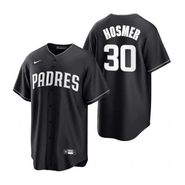 Mens San Diego Padres #30 Eric Hosmer Nike 2021 Black Fashion Jersey