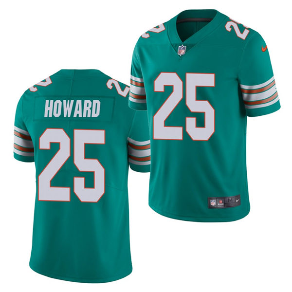 Mens Miami Dolphins #25 Xavien Howard Nike Aqua Retro Alternate Vapor Limited Jersey