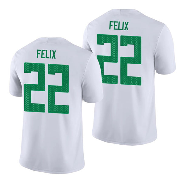 Mens Oregon Ducks #22 Darrian Felix Nike 2018 White College Football Game Jersey