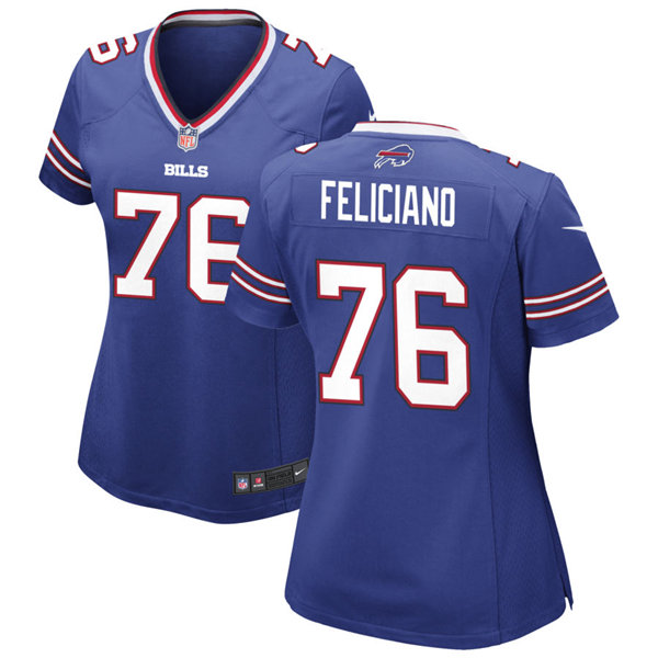 Womens Buffalo Bills #76 Jon Feliciano Nike Royal Game Jersey