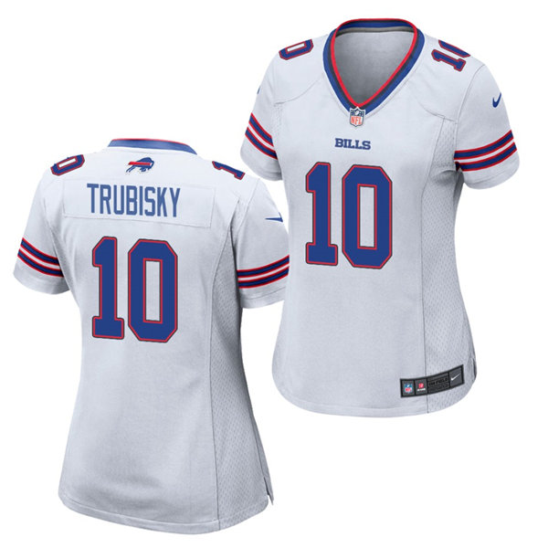 Womens Buffalo Bills #10 Mitchell Trubisky Nike White Game Jersey