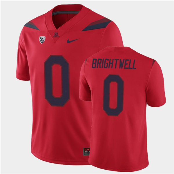 Mens Arizona Wildcats #0 Gary Brightwell Nike Red College Football Game Jersey