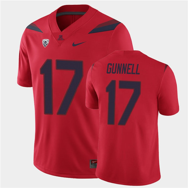 Mens Arizona Wildcats #17 Grant Gunnell Nike Red College Football Game Jersey