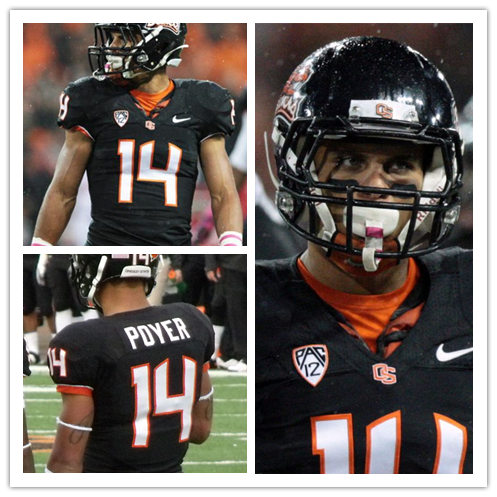 Mens Oregon State Beavers #14 Jordan Poyer 2013 Black Nike College Football Jersey