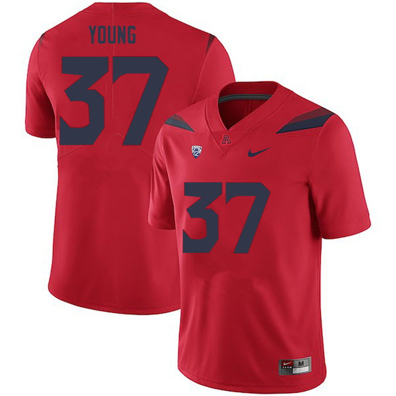 Mens Arizona Wildcats #37 Jaydin Young Nike Red College Football Game Jersey