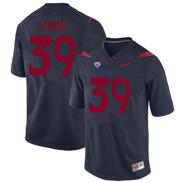 Mens Arizona Wildcats #39 Treydan Stukes Nike Navy College Football Game Jersey