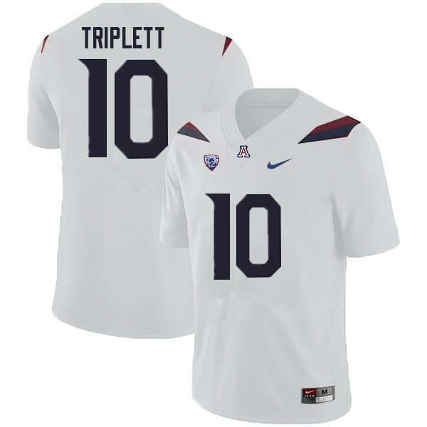 Mens Arizona Wildcats #10 Jabar Triplett Nike White College Football Game Jersey